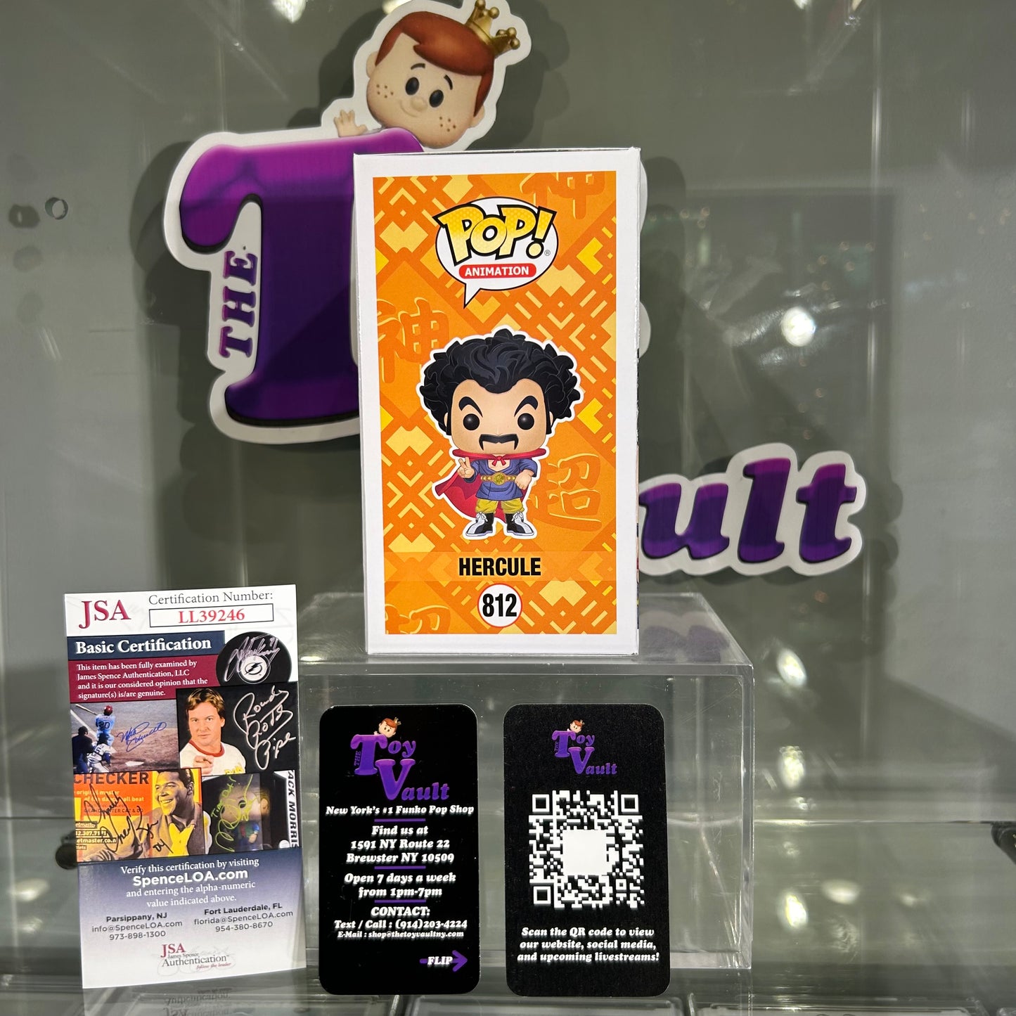 Funko Pop! Animation Dragon Ball Z - Hercule #812 Signed by Chris Rager 7Bap Signature Series Exclusive LE 180