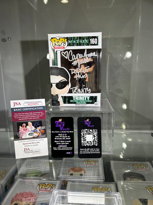 Funko Pop! Movies The Matrix - Trinity #160 Signed by Carrie-Anne Moss