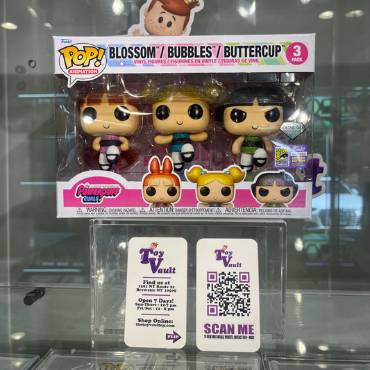 Funko Pop! Television Powerpuff Girls - Blossom / Bubbles / Buttercup (3 Pack) (Diamond) San Diego Comic Con Exclusive LE 1000