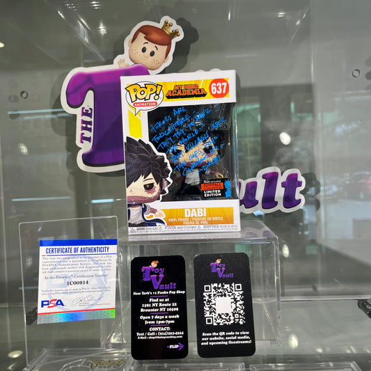Funko Pop! Animation My Hero Academia - Dabi #637 NYCC Shared Exclusive Signed by Jason Liebrecht