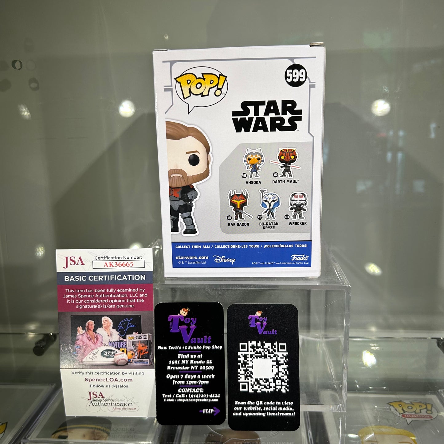 Funko Pop! Star Wars The Clone Wars - Obi Wan Kenobi #599 Signed by James Arnold Taylor Entertainment Earth Exclusive