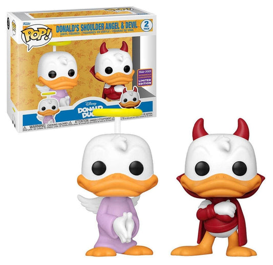 Funko Pop! Disney Donald Duck - Donald's Shoulder Angel and Devil 2 Pack 2022 Wonder Con Shared Exclusive