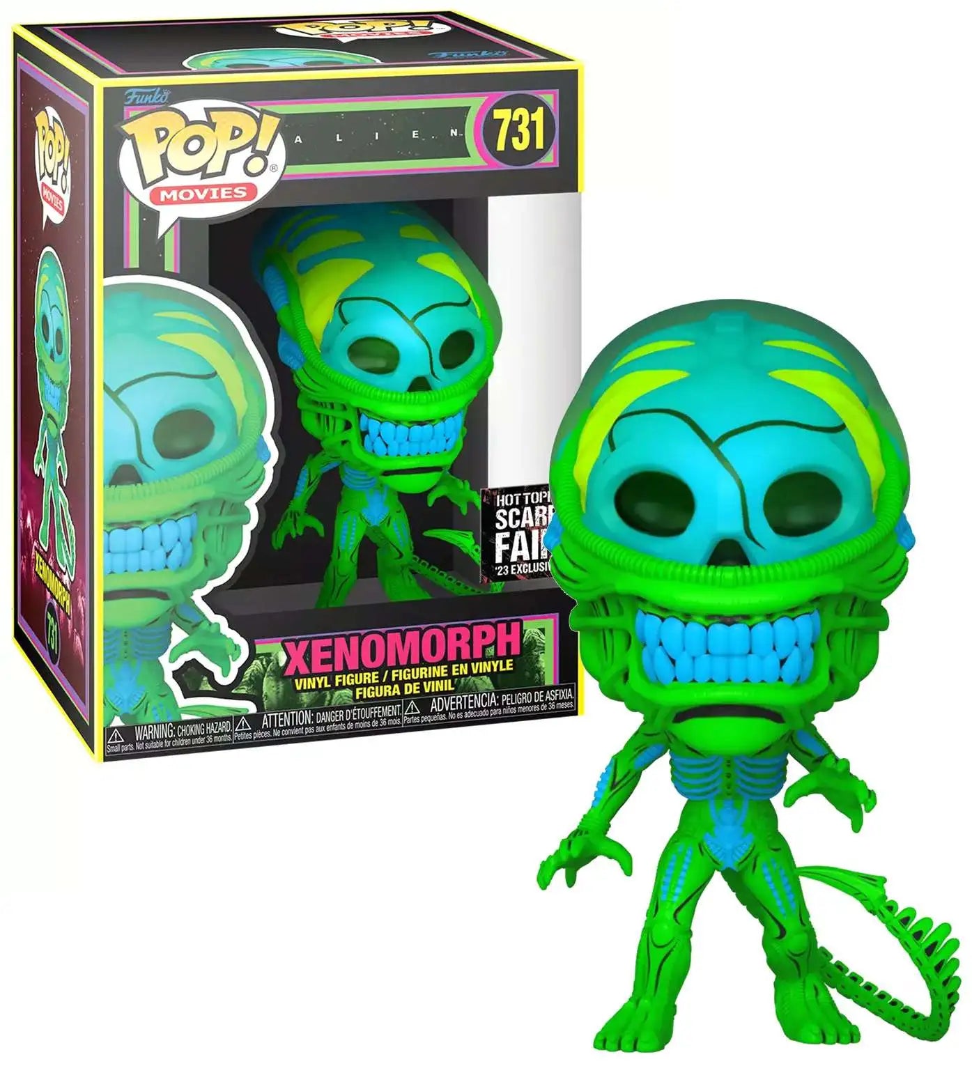 Funko Pop! Horror Aien - Xenomorph #731 Blacklight Hot Topic Scare Fair Exclusive