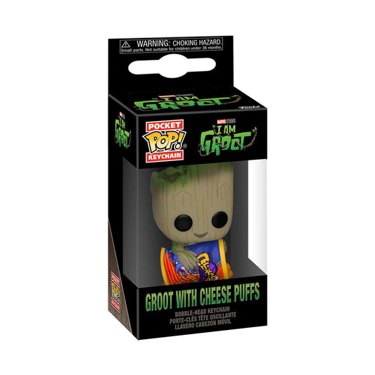 Funko Pocket Pop! Marvel Guardians of the Galaxy - Groot with Cheese Puffs Keychain