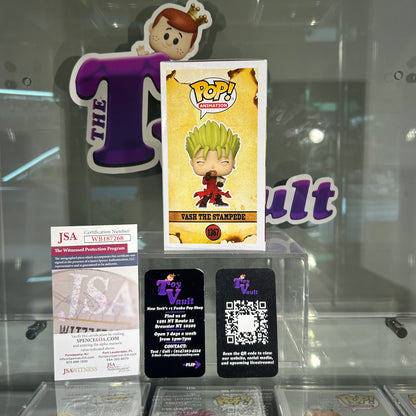 Funko Pop! Animation Trigun - Vash the Stampede (with Donut) #1367 GameStop Exclusive Signed by Jonny Yong Bosch