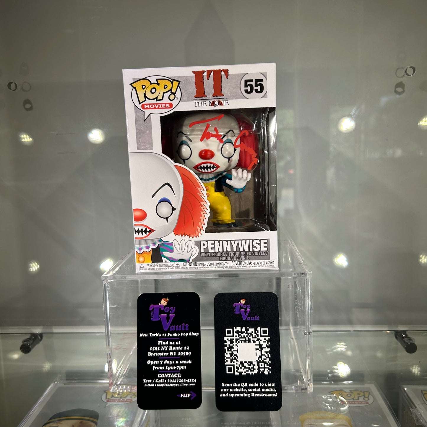 Funko Pop! Horror IT - Pennywise #55 Signed by Tim Curry