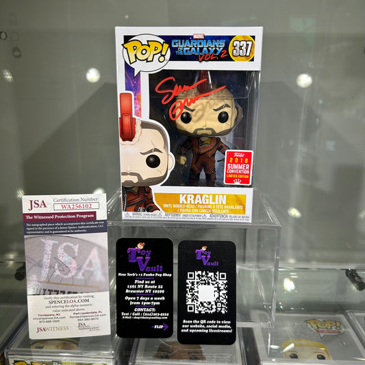 Funko Pop! Marvel Guardians of the Galaxy - Kraglin #337 Signed by Sean Gunn SDCC 2018 Shared Exclusive