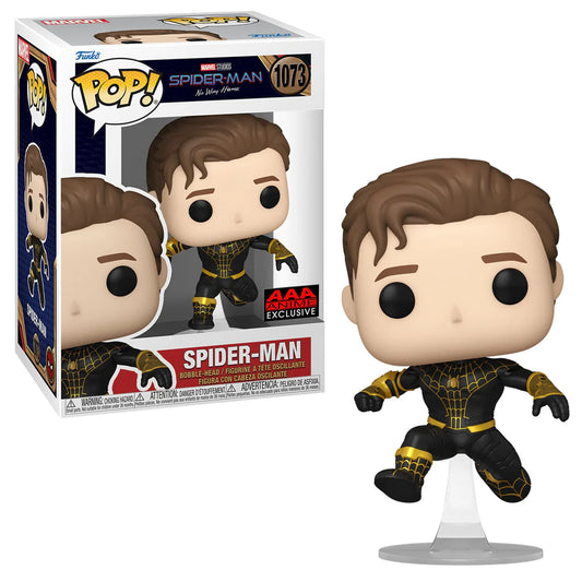 Funko Pop! Marvel No Way Home - Black Suit Spider-Man Unmasked #1073 AAA Anime Exclusive