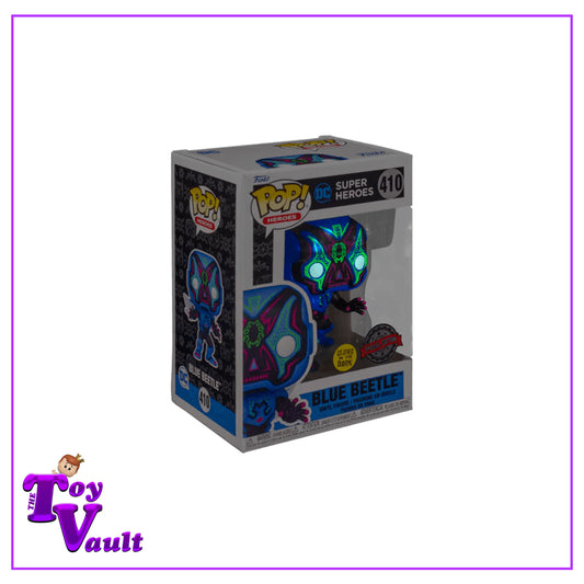 Funko Pop! DC Heroes - Blue Beetle #410 Glow in the Dark GameStop Exclusive