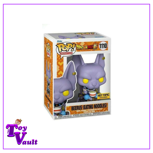 Funko Pop! Animation Dragon Ball Z - Beerus Eating Noodles #1110 Hot Topic Exclusive