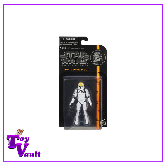 Hasbro Star Wars The Black Series The Clone Wars - Clone Pilot #08 (Orange Label) 4 inch Figure