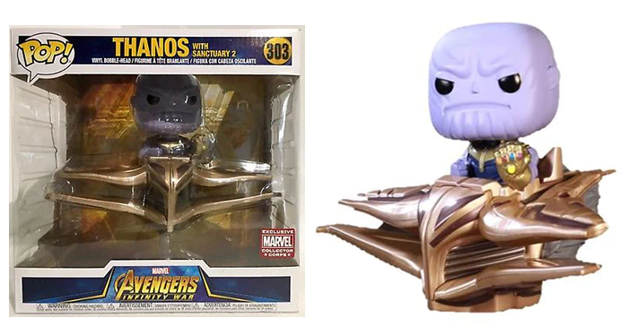 Funko Pop! Marvel Avengers - Thanos with Sanctuary 2 #303 (Rides) Collector Corps Exclusive