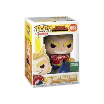 Funko Pop! Animation My Hero Academia - Silver Age All Might #608 Metallic Barnes and Noble Exclusive