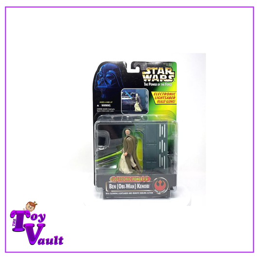 Hasbro Kenner Star Wars The Power of the Force Ben (Obi-Wan) Kenobi with Glowing Lightsaber and Remote Dueling Action (1996)