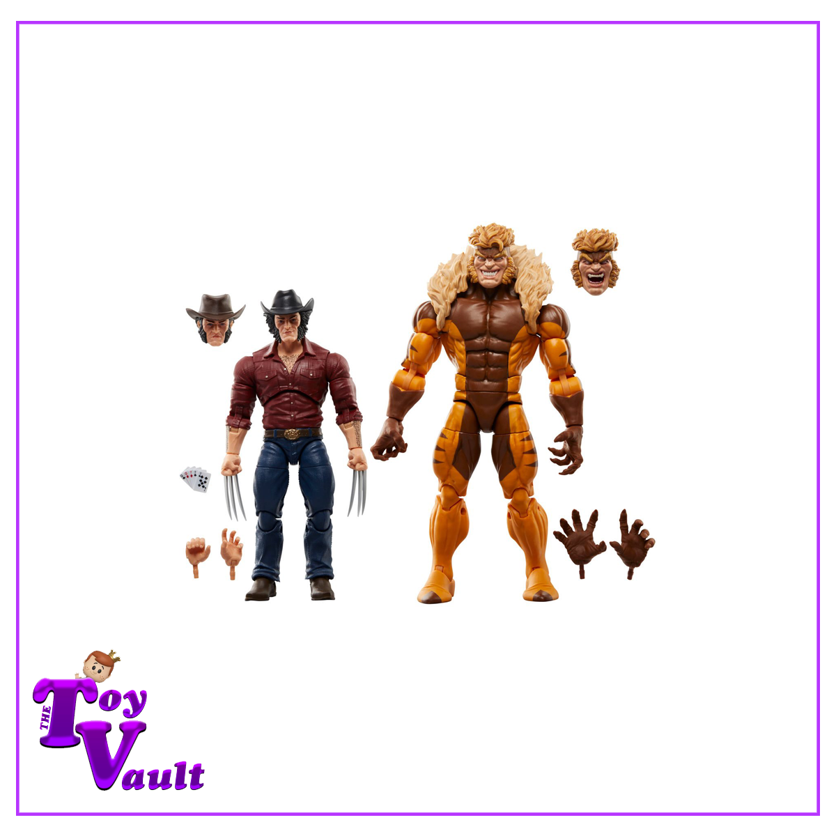 Hasbro Marvel Legends X Men Wolverine 50th - Logan vs Sabretooth (2 Pack) 6 Inch Action Figures Preorder