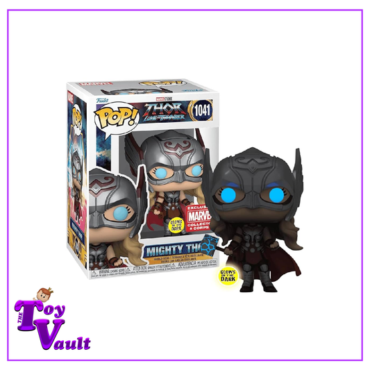 Funko Pop! Marvel Thor Love and Thunder - Mighty Thor #1041 Glow in the Dark Collector Corps Exclusive