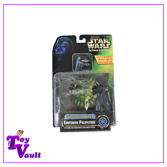 Hasbro Kenner Star Wars The Power of the Force Emperor Palpatine with Dark Side Energy Bolts and Remote Action (1997)
