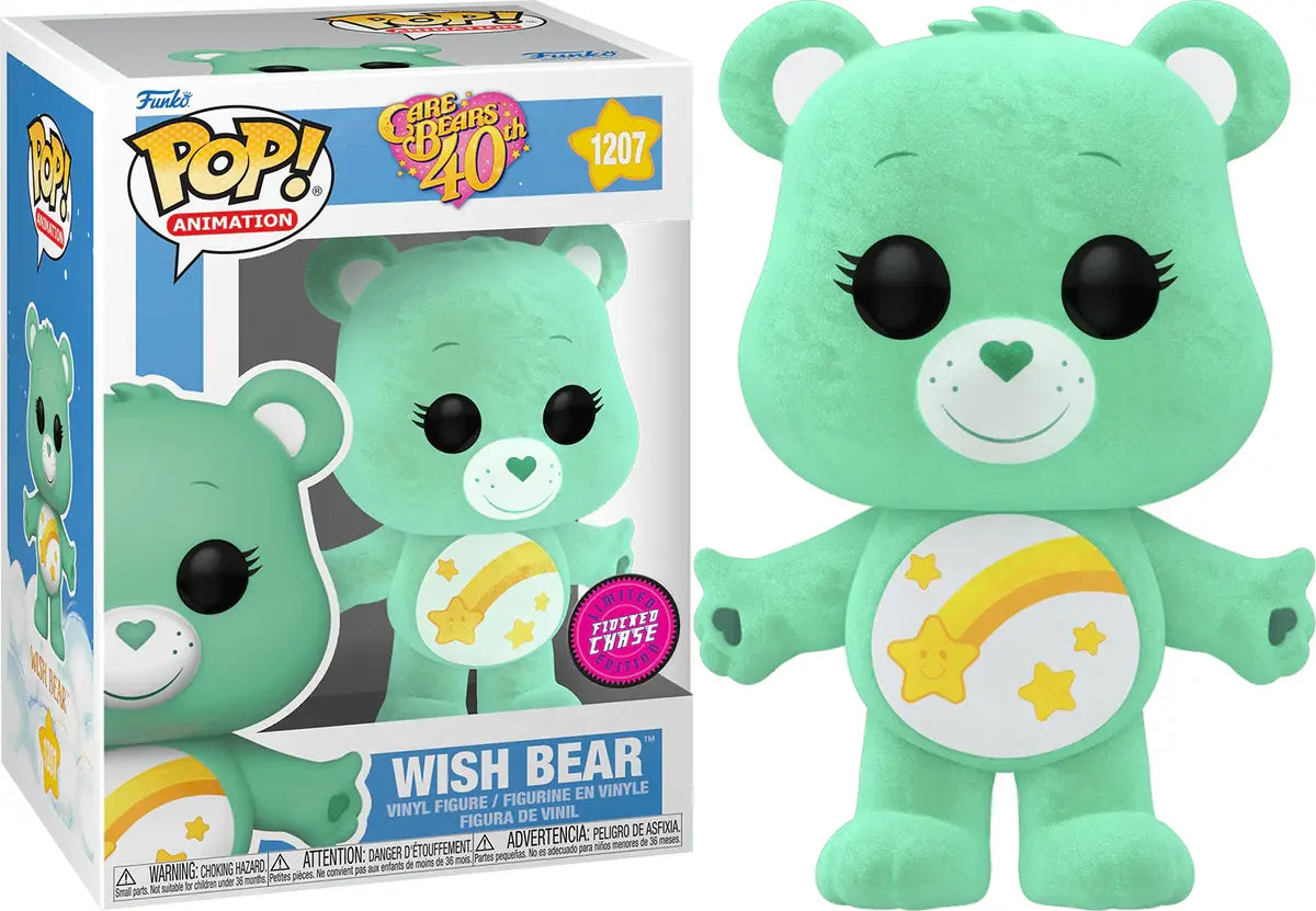Funko Pop! Icons Care Bears - Wish Bear #1207 Flocked Chase