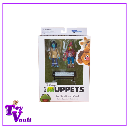 Diamond Select Toys Disney The Muppets Dr. Teeth and Zoot (2-pack) Action Figures with Accessories